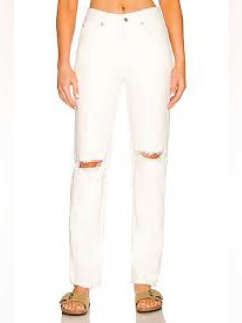 We The Free White Lasso High Rise Straight Leg Jeans VGUC size 25